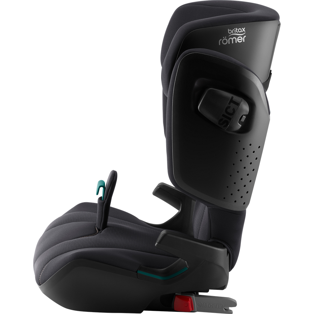 Britax Romer Kidfix i-Size - автокресло для детей (от 3.5 до 12 лет / 100 - 150 см), накладка на ремень, дополнительная боковая защита, система SecureGuard • Fossil Grey