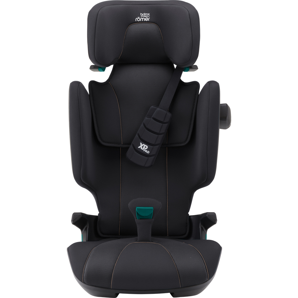 Britax Romer Kidfix i-Size - автокресло для детей (от 3.5 до 12 лет / 100 - 150 см), накладка на ремень, дополнительная боковая защита, система SecureGuard • Fossil Grey