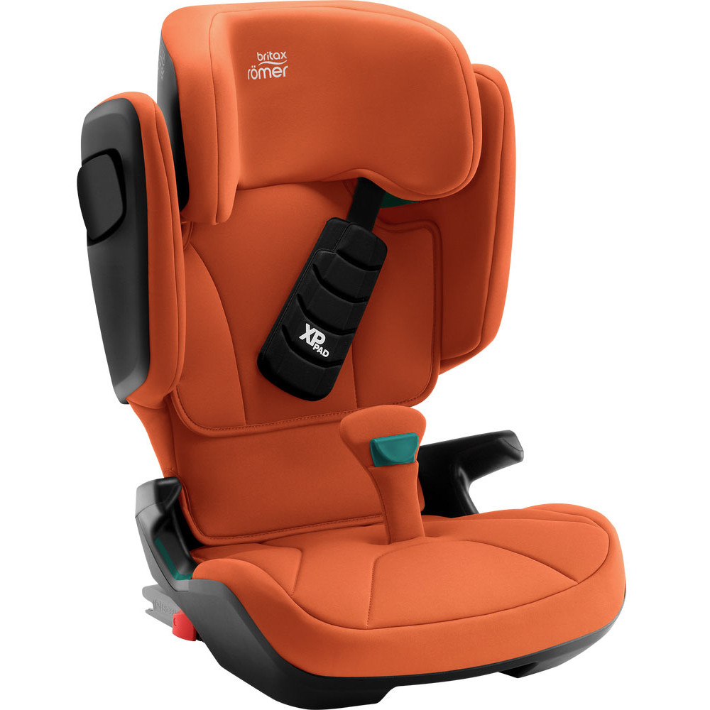 Britax Romer Kidfix i-Size - автокрісло для дітей (від 3.5 до 12 років / 100 - 150 см), накладка на ремінь, додатковий бічний захист, система SecureGuard • Golden Cognac