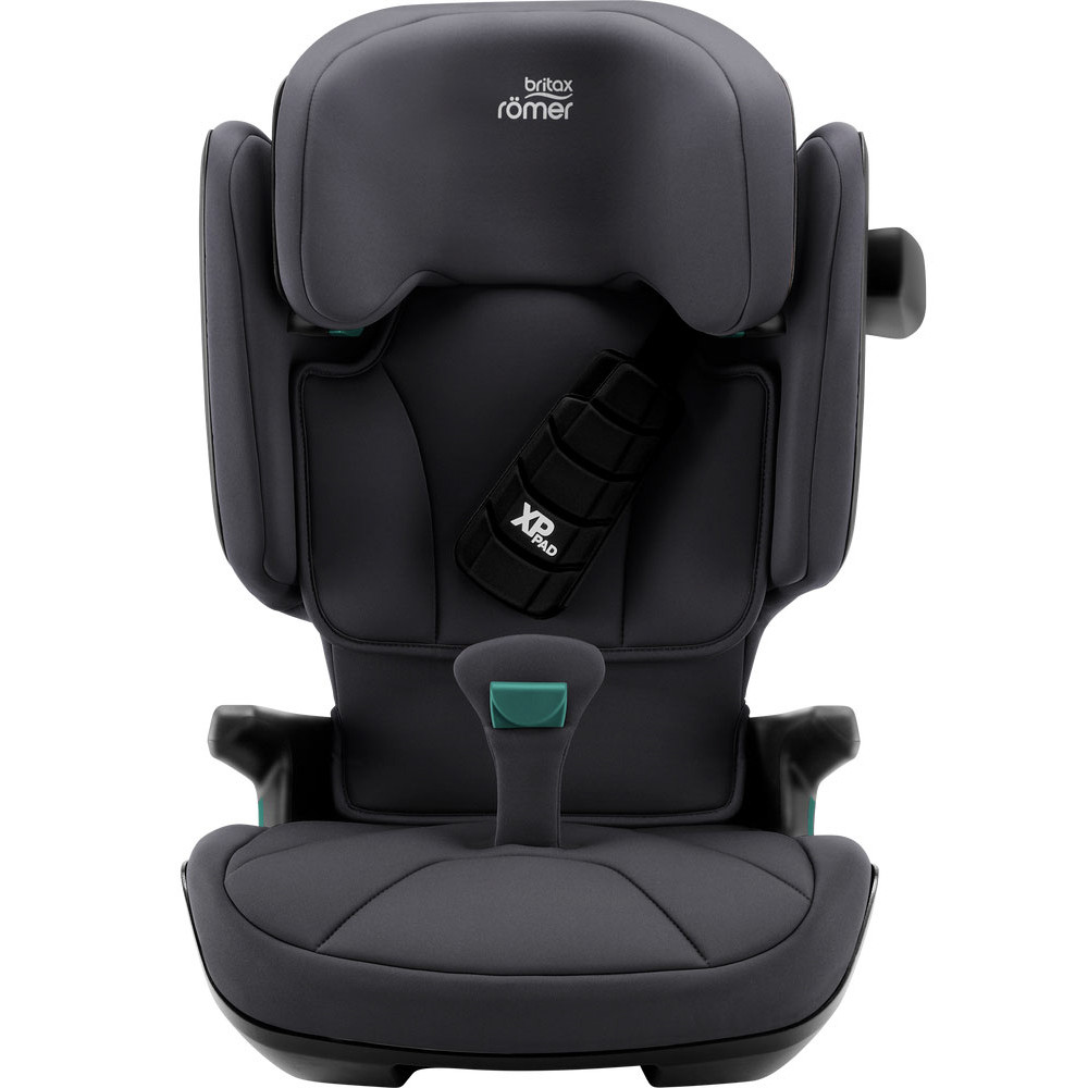 Britax Romer Kidfix i-Size - автокресло для детей (от 3.5 до 12 лет / 100 - 150 см), накладка на ремень, дополнительная боковая защита, система SecureGuard • Storm Grey