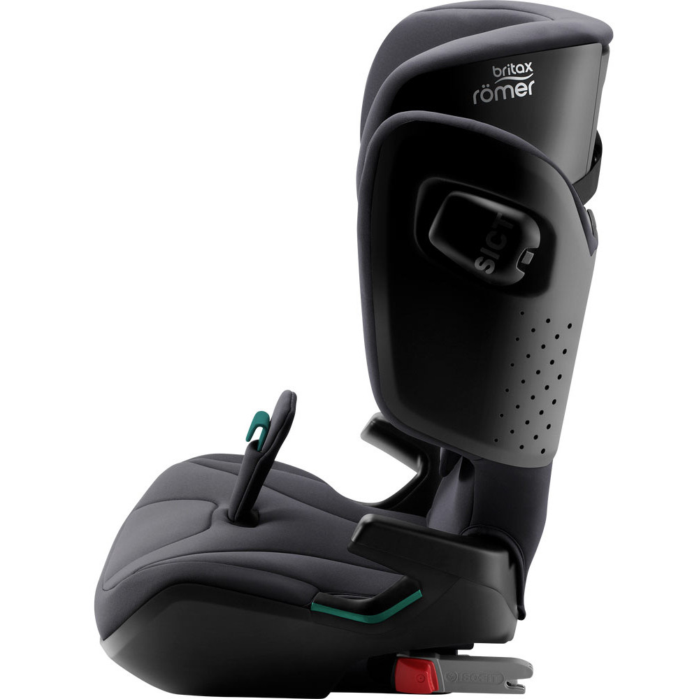 Britax Romer Kidfix i-Size - автокресло для детей (от 3.5 до 12 лет / 100 - 150 см), накладка на ремень, дополнительная боковая защита, система SecureGuard • Storm Grey