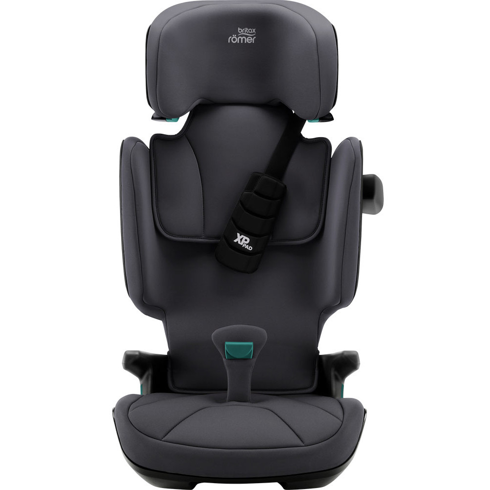 Britax Romer Kidfix i-Size - автокресло для детей (от 3.5 до 12 лет / 100 - 150 см), накладка на ремень, дополнительная боковая защита, система SecureGuard • Storm Grey