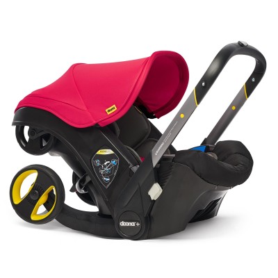 Doona + - автокрісло-коляска для новонародженого (1,8 - 13 кг), візок для подорожей, використання в літаку + Сумка Doona All-Day Bag • Flame Red