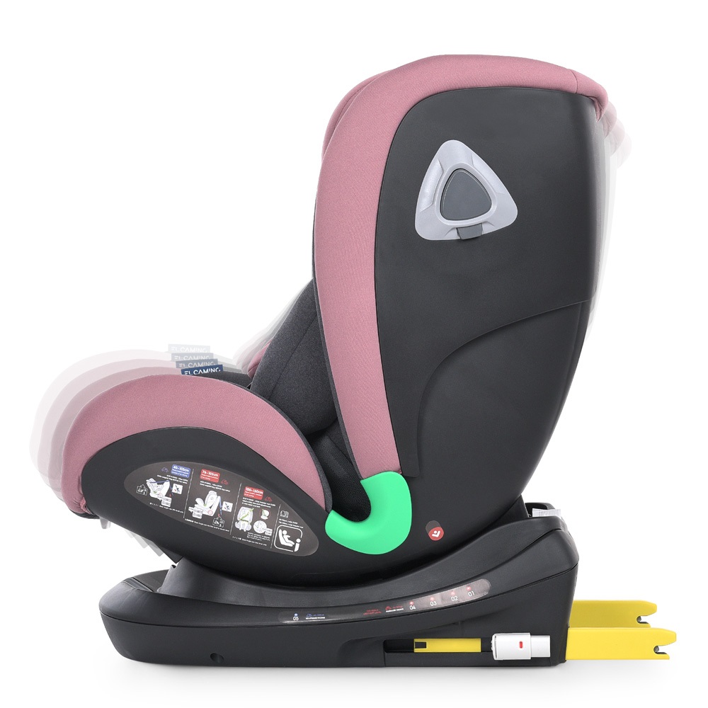 El Camino i-Trust Plus ME 1081-1 - детское автокресло i-Size (0 – 12 лет / 40 – 150 см) с функцией поворота 360 по ходу и против направления движения, крепление Isofix • Pale Pink