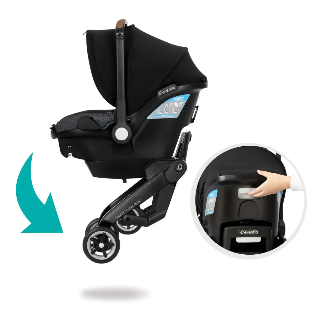 Детское автокресло-коляска Evenflo Shyft DualRide Boone Gray (032884203604)