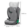 Kinderkraft Junior Fix 2 i-Size - автокресло для детей (от 3.5 до 12 лет / 100 - 150 см) • Rocket Grey (KCJUFI20GRY0000)