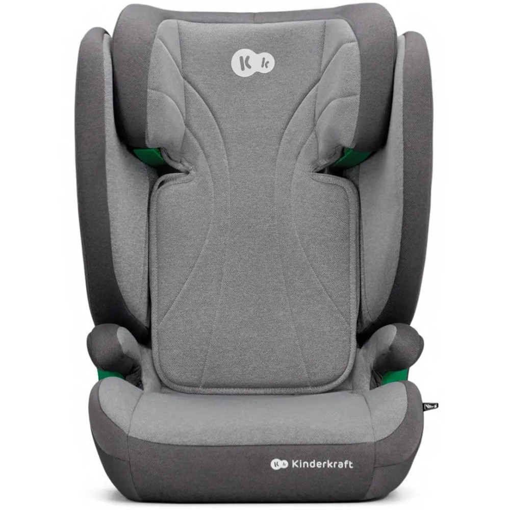 Kinderkraft Junior Fix 2 i-Size - автокресло для детей (от 3.5 до 12 лет / 100 - 150 см) • Rocket Grey (KCJUFI20GRY0000)