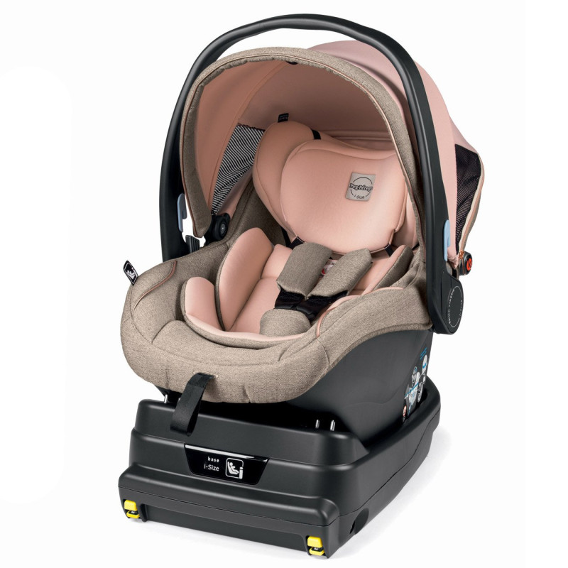 Peg Perego Primo Viaggio - автокрісло для новонароджених з базою i-Size (0-13 кг/0 до 15 місяців), великий капюшон, регулювання підголівника, встановлення на шасі коляски • Mon Amour