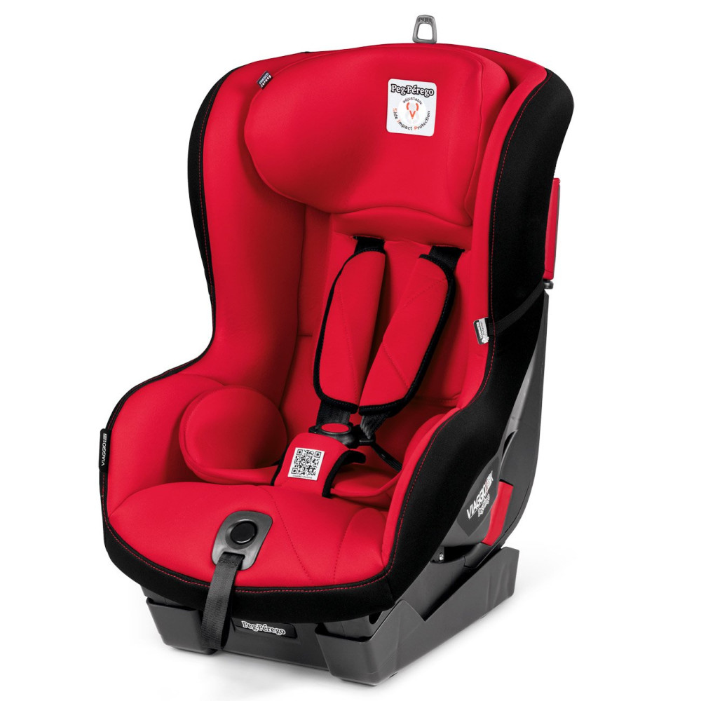 Peg Perego Viaggio 1 Duo-Fix - дитяче автокрісло, нахил спинки, регульований підголівник, бічний захист (від 9 до 18 кг/від 1 до 4 років) • Red-Black