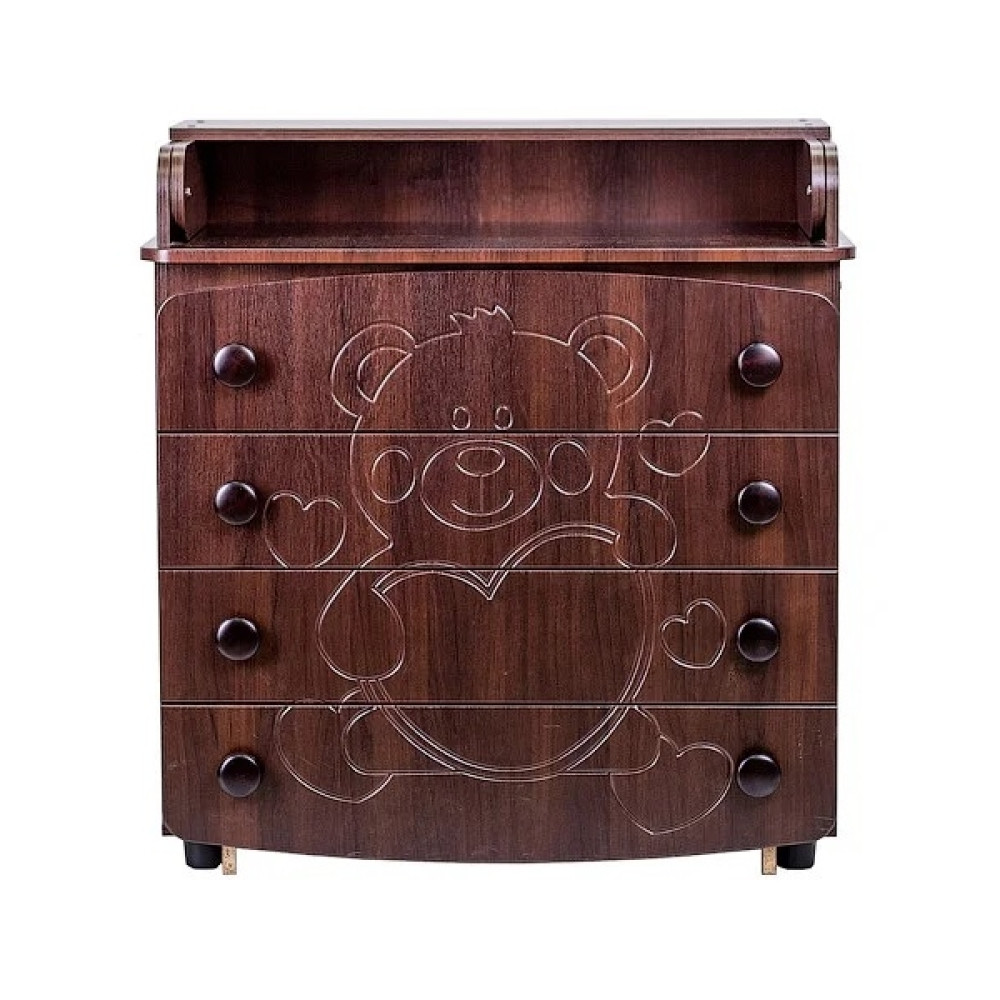 Комод-пеленатор Angelo Мишка темный орех