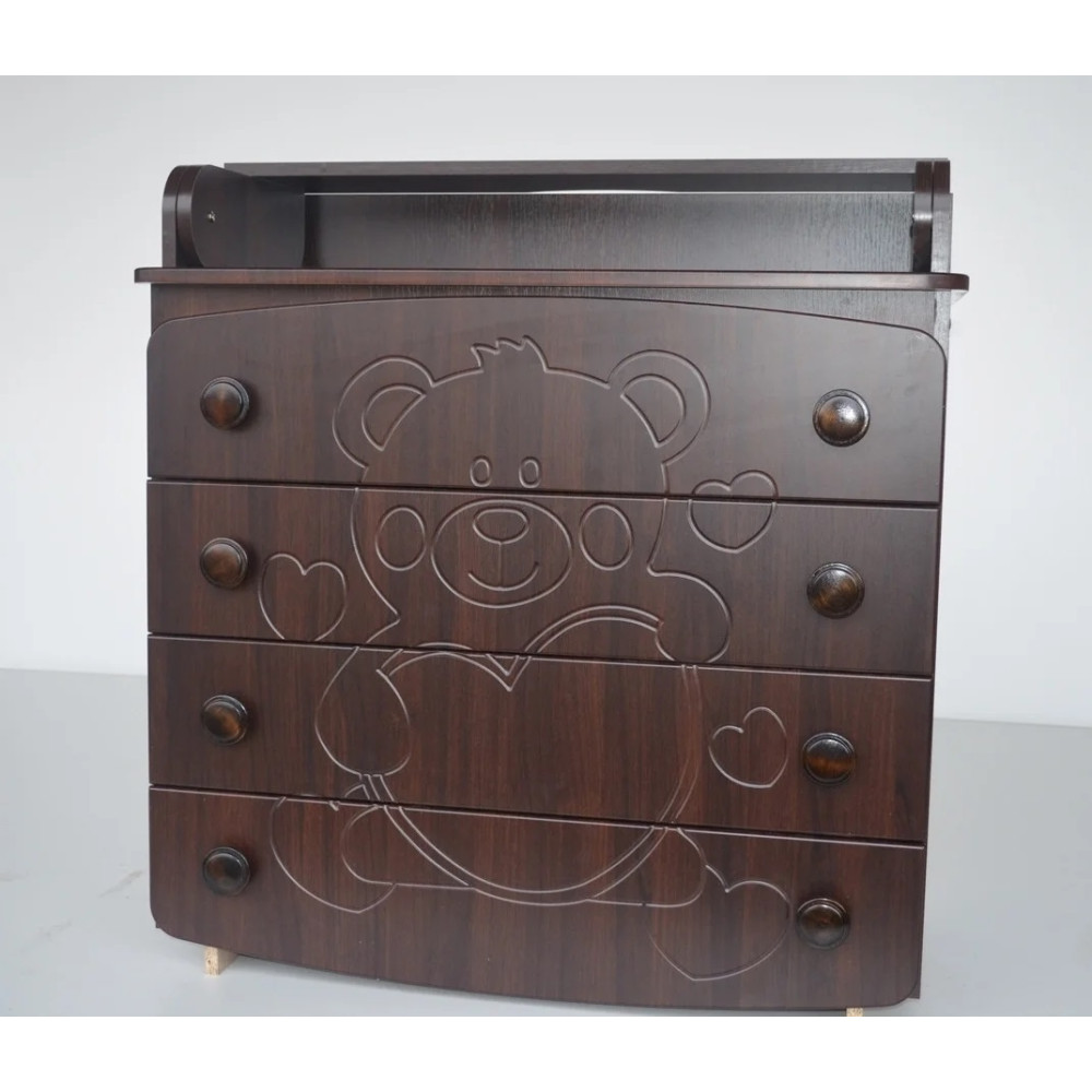 Комод-пеленатор Angelo Мишка темный орех