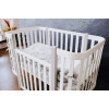 Кроватка с маятником Angelo Magic бело-серая