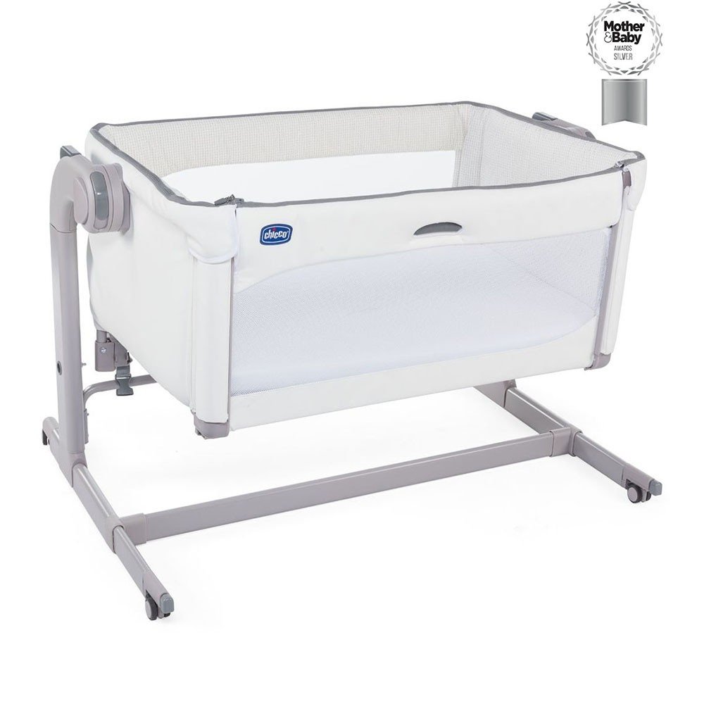 Chicco Next2Me Magic - дитяче приставне ліжечко з режимом заколисування • Білий (79584.30)