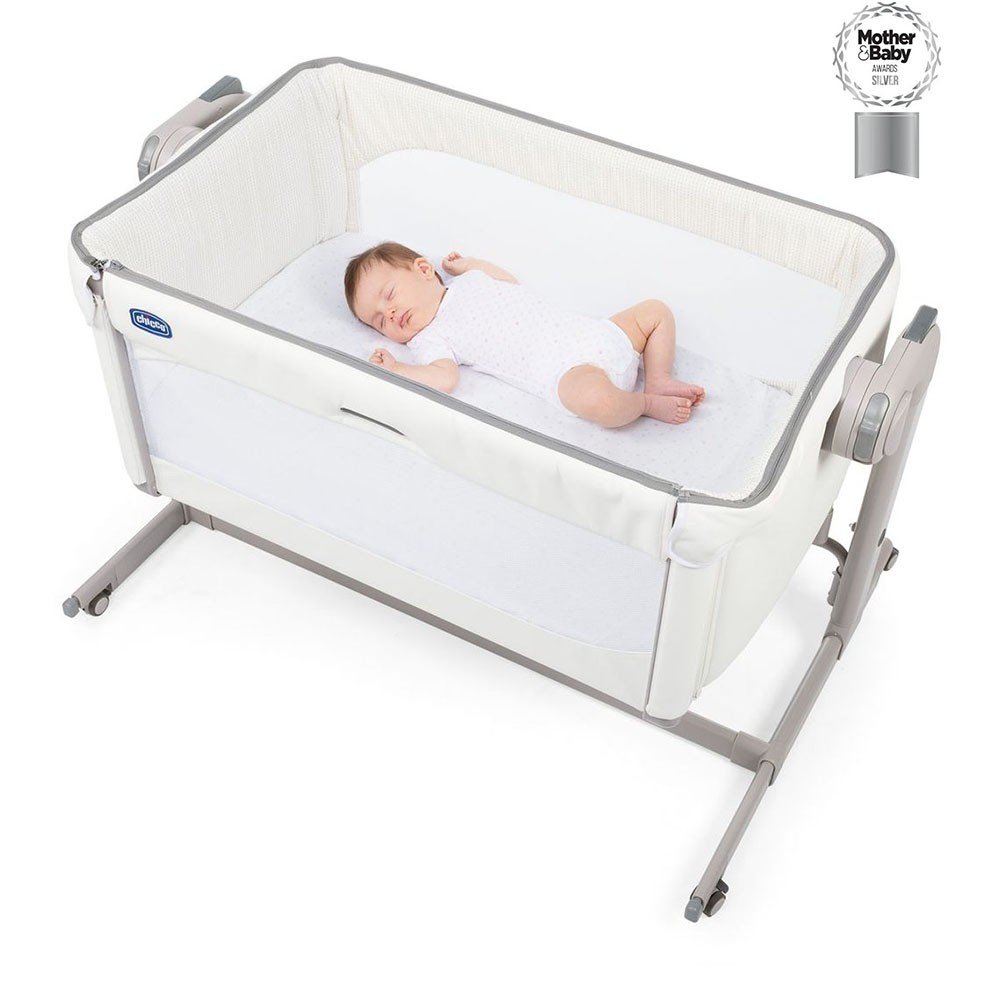 Chicco Next2Me Magic - дитяче приставне ліжечко з режимом заколисування • Білий (79584.30)