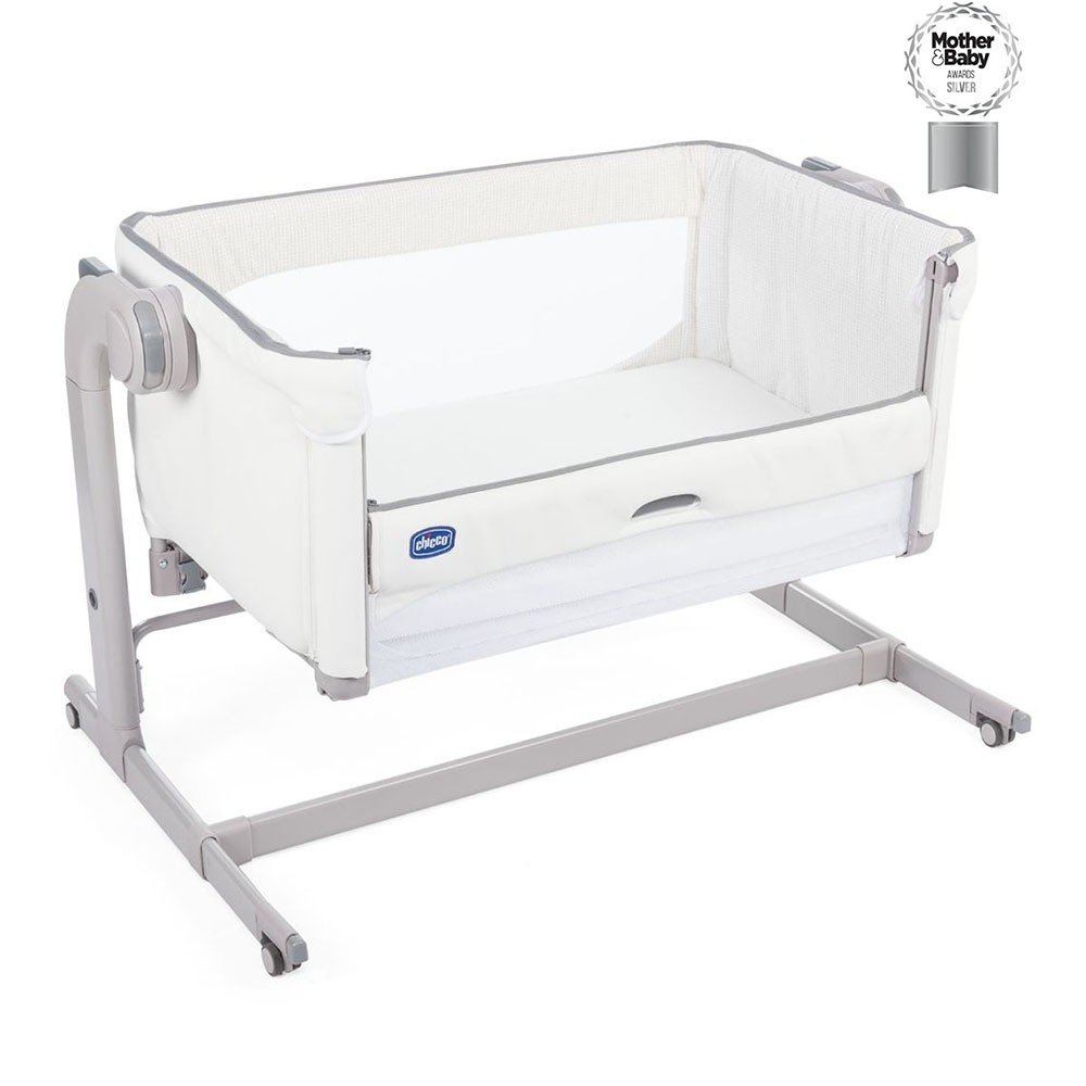 Chicco Next2Me Magic - дитяче приставне ліжечко з режимом заколисування • Білий (79584.30)