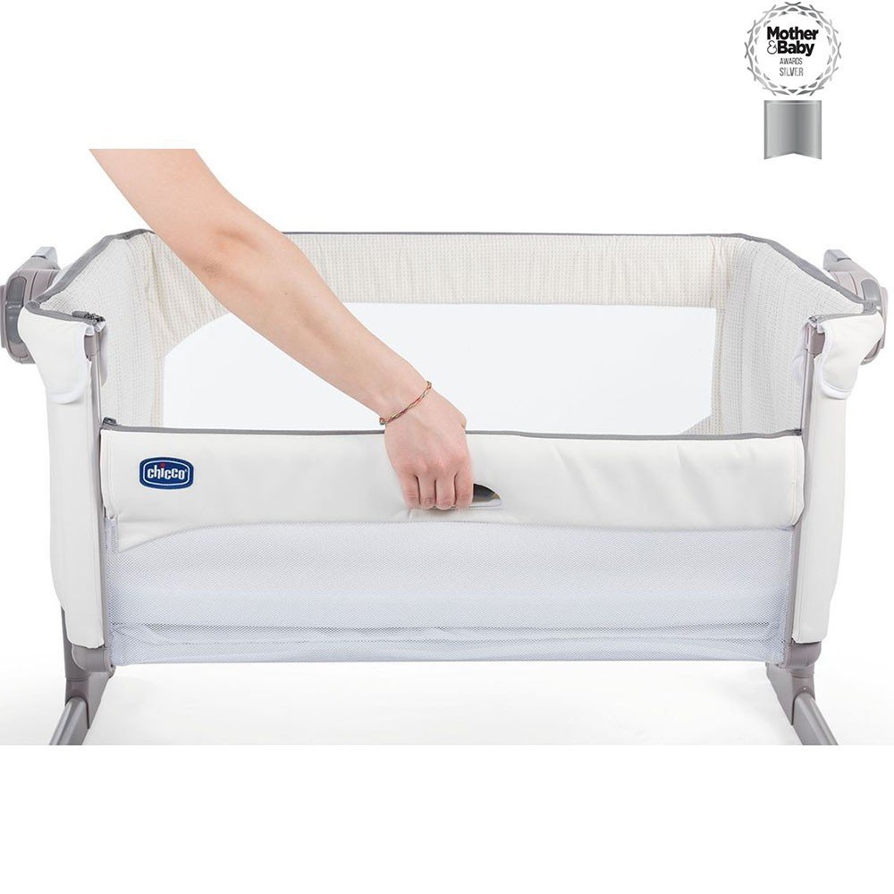 Chicco Next2Me Magic - дитяче приставне ліжечко з режимом заколисування • Білий (79584.30)
