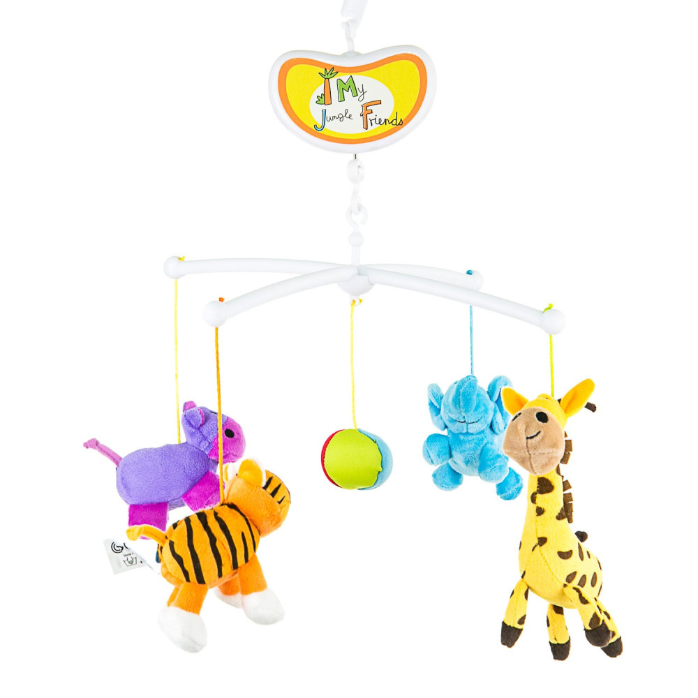 Музичний мобіль на ліжечко Mioobaby Щасливі джунглі (BM040)