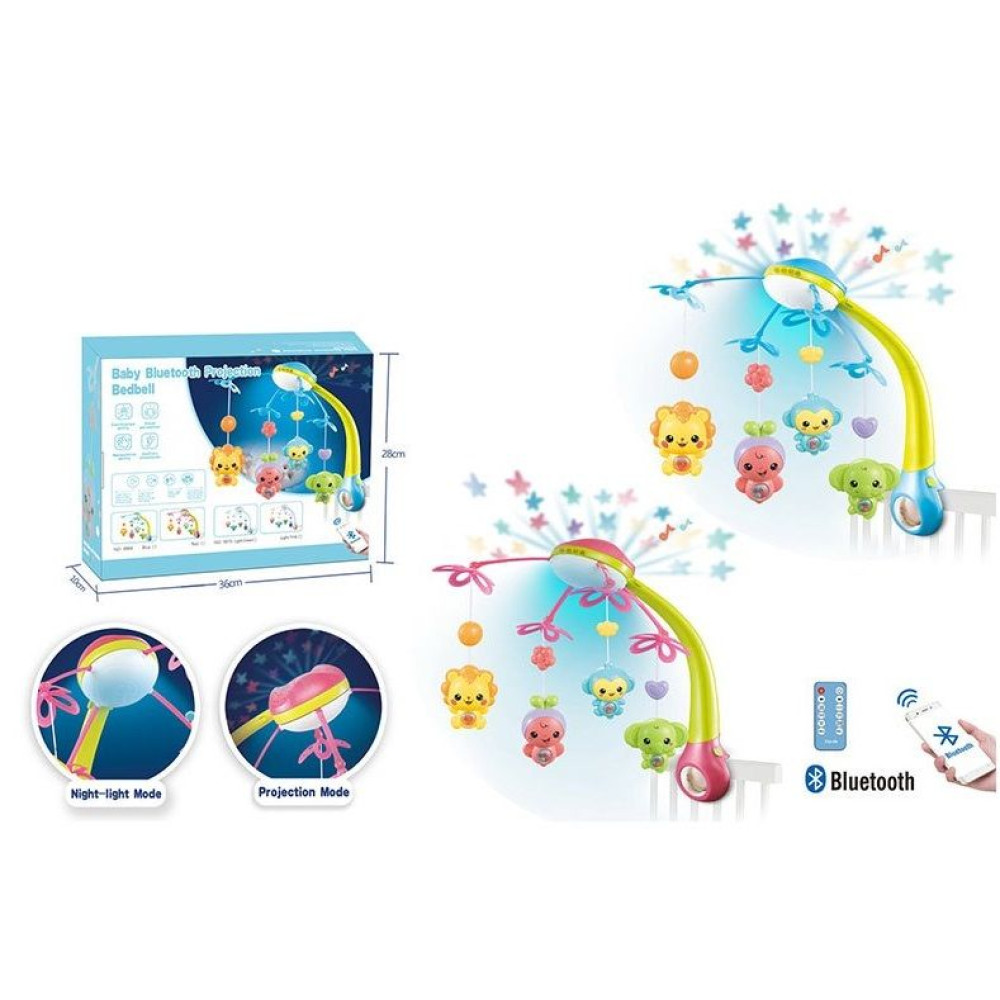 Музичний мобіль на ліжечко Baby bluetooth projection bedbell (9969)