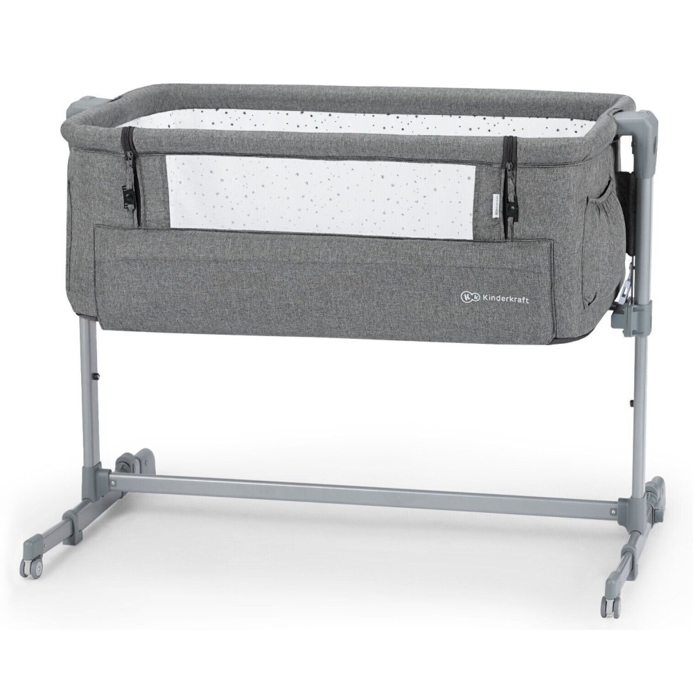 Приставная кроватка-люлька Kinderkraft Neste Up Gray Melange (KKLNESTGRYM00N)