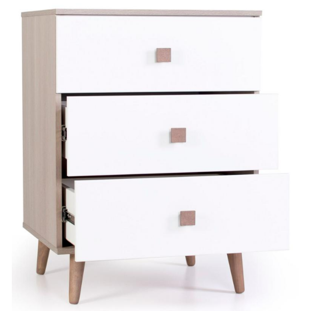 Veres New York Slim | Верес Нью Йорк Slim 600 - комод • Cappuccino White | Капучино-білий