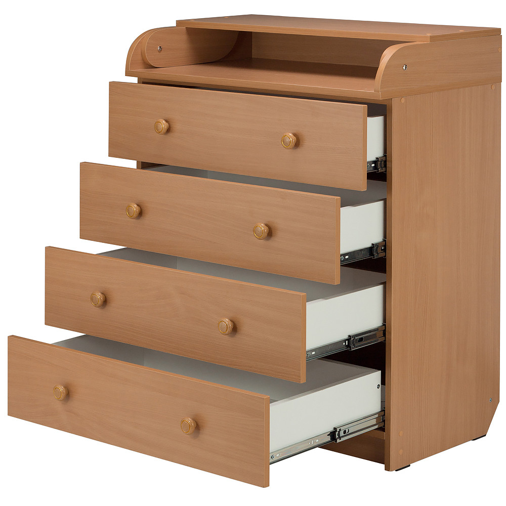 Пеленальный комод Babyroom Комод 4 тел.Big 102x80x50 бук
