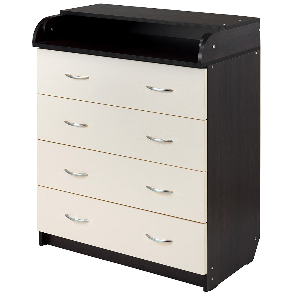 Пеленальный комод Babyroom Комод 4 тел.Big 102x80x50 венге-ваниль