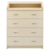 Пеленальный комод Babyroom Комод 4 тел.Big 102x80x50 ваниль