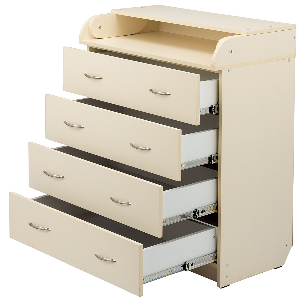 Пеленальный комод Babyroom Комод 4 тел.Big 102x80x50 ваниль