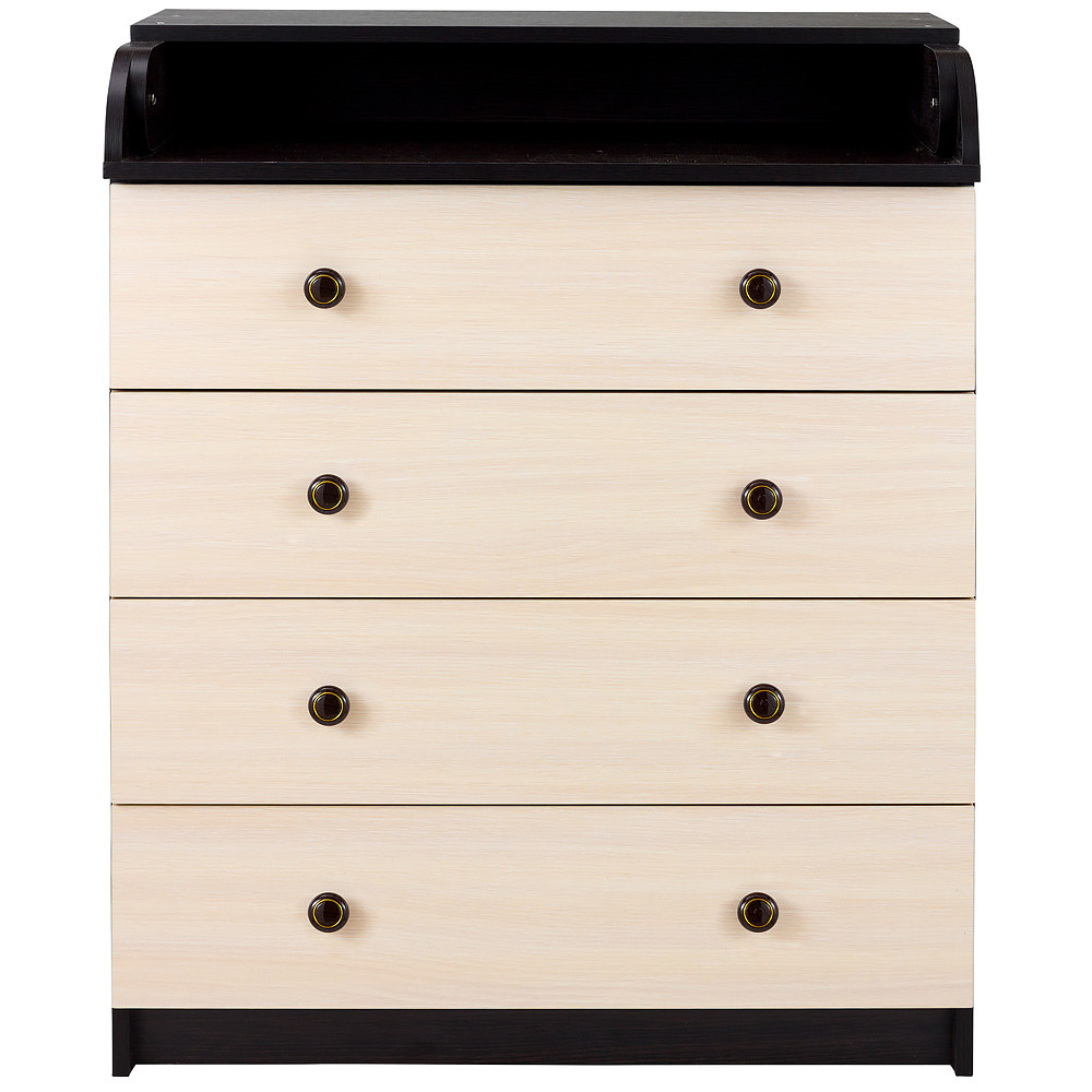 Пеленальный комод Babyroom Комод 4 тел.Big 102x80x50 венге-дуб-молочный
