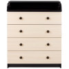 Пеленальный комод Babyroom Комод 4 тел.Big 102x80x50 венге-дуб-молочный