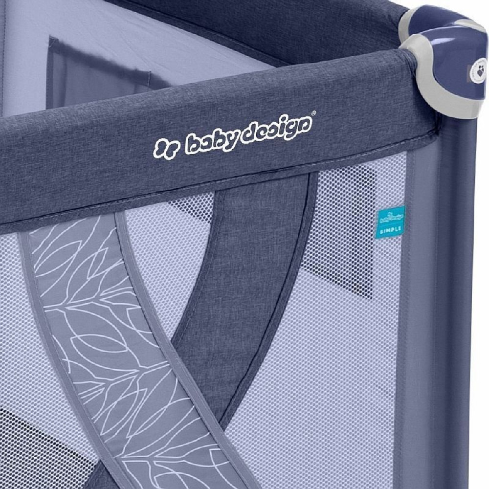 Дитячий манеж-ліжко Baby Design Simple 03 blue