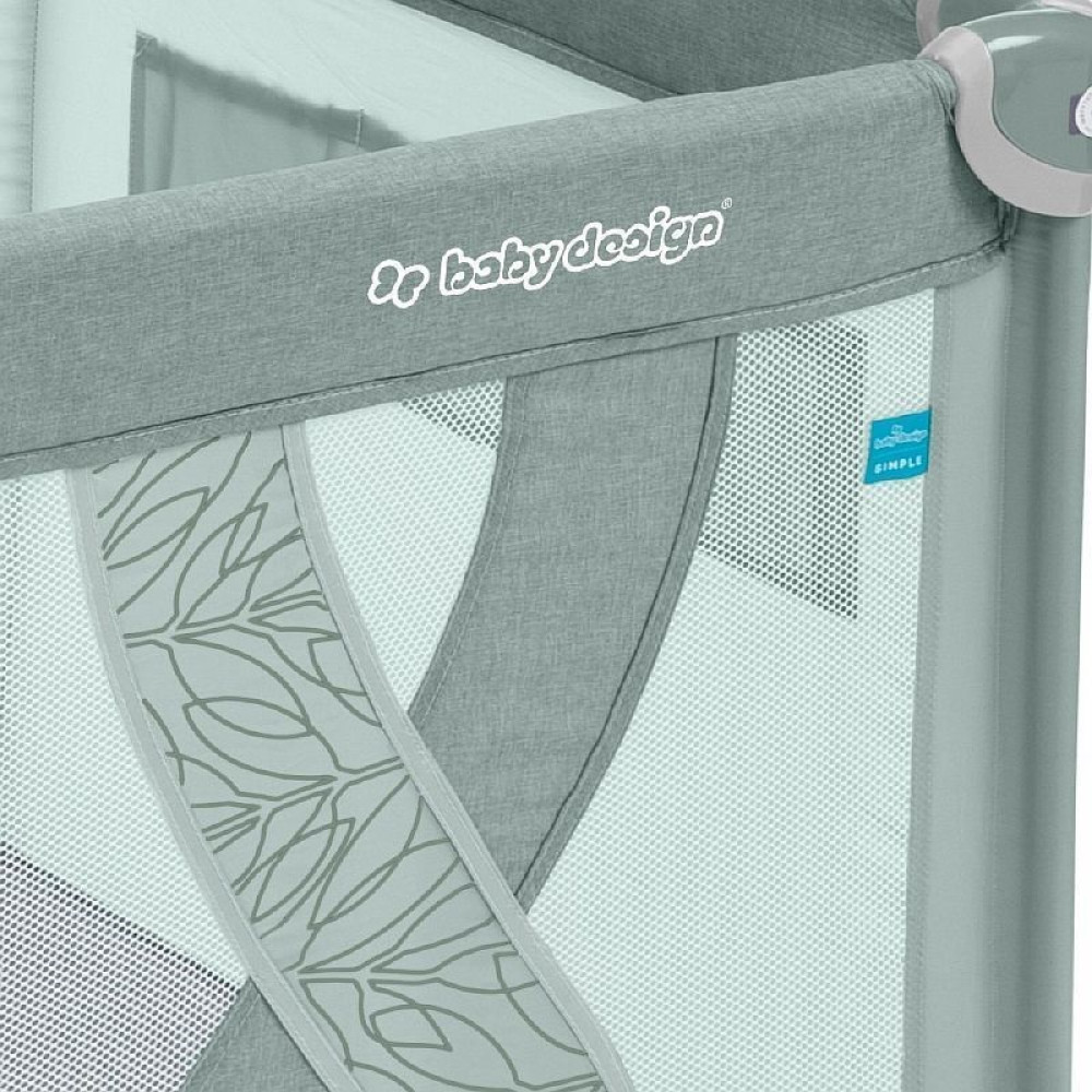 Дитячий манеж-ліжко Baby Design Simple 04 green