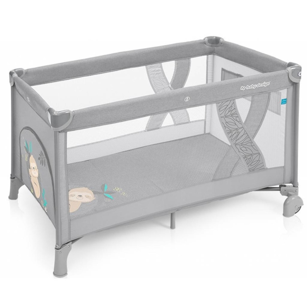 Дитячий манеж-ліжко Baby Design Simple 07 light gray
