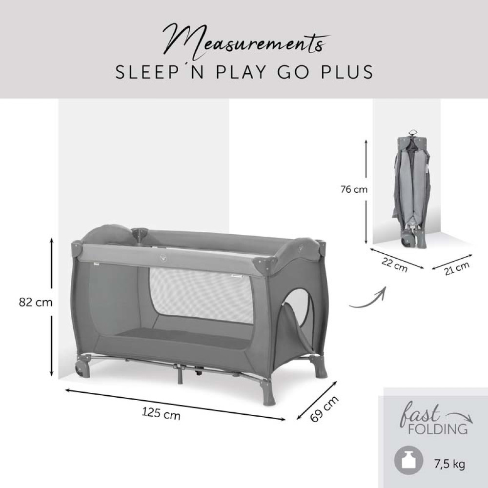 Дитячий манеж Hauck Sleep N Play Go Plus Grey (60081-8) Дитячий манеж Hauck Sleep N Play Go Plus Grey (60081-8)