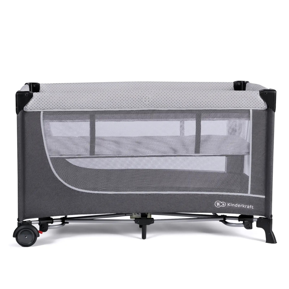 Кровать-манеж Kinderkraft Leody Grey (KCLEOD00GRY0000)