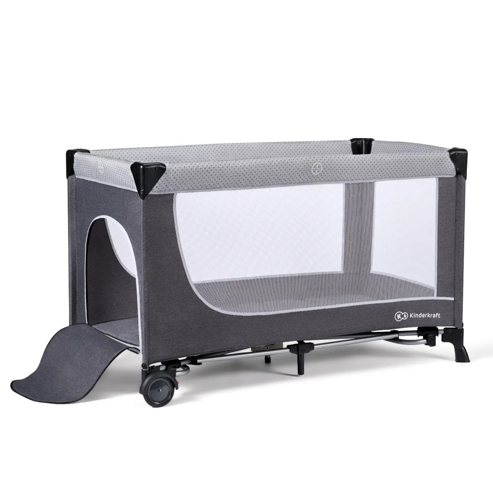 Кровать-манеж Kinderkraft Leody Grey (KCLEOD00GRY0000)