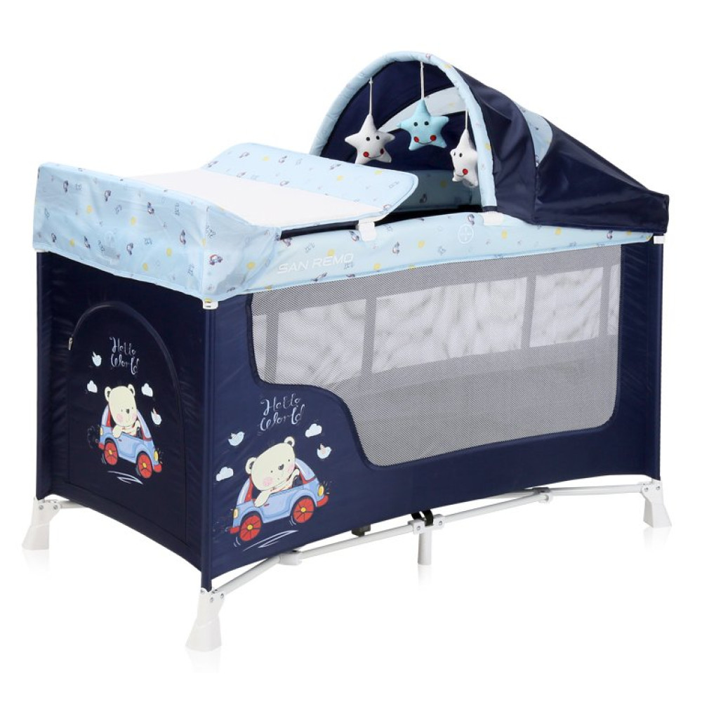 Манеж Lorelli San Remo 2L Plus Blue Bear Манеж Lorelli San Remo 2L Plus Blue Bear
