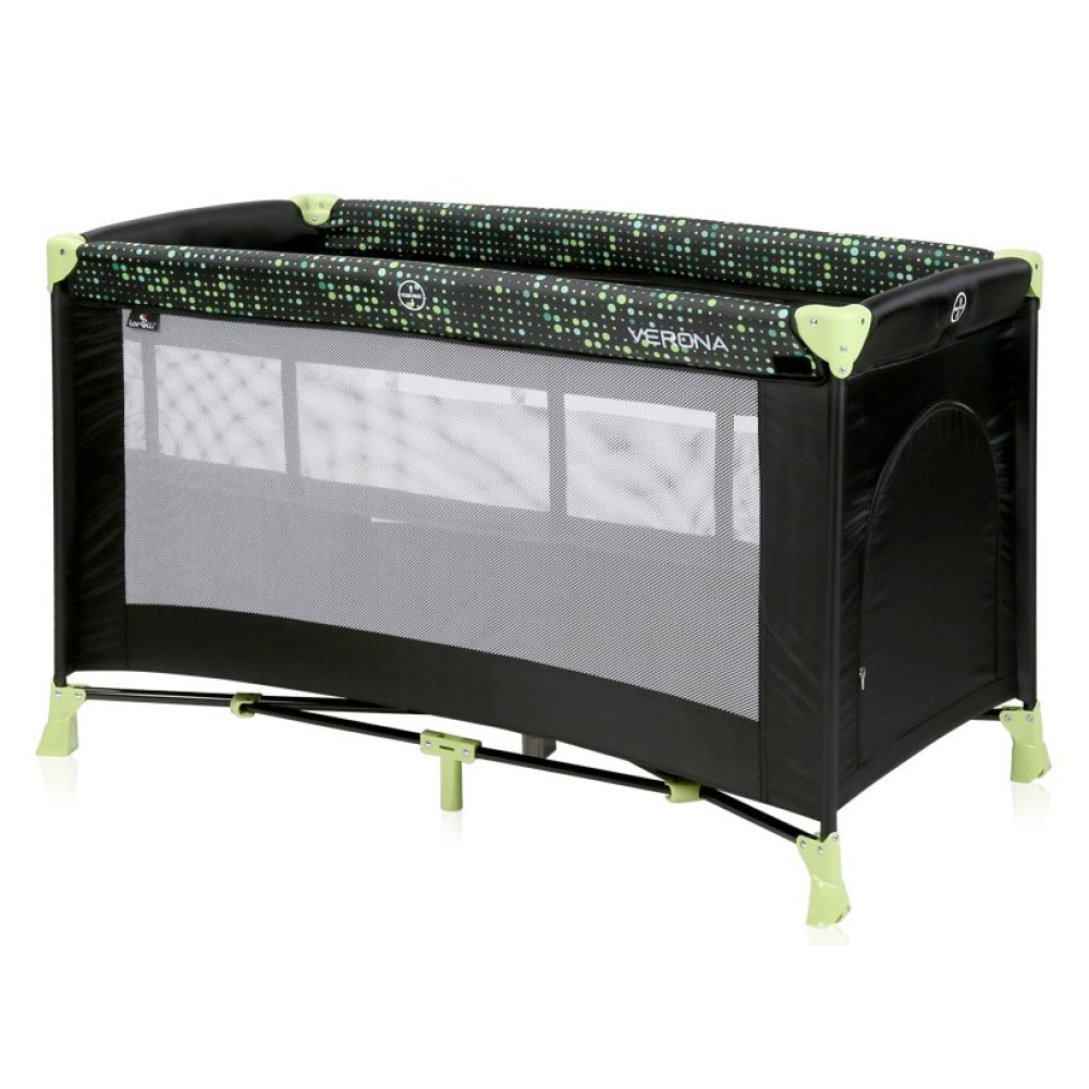 Манеж Lorelli Verona 2L Black Green Dots