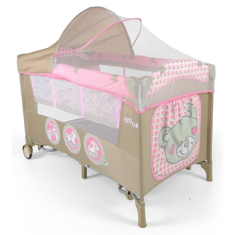 Манеж Milly Mally Mirage Deluxe pink toys (Міллі Маллі Міраж Делюкс)