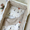 Постельный комплект Маленькая Соня Baby Mix Зайцы на лесенке бежевый, 6 предметов (029189)