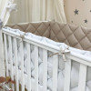 Постельный комплект Маленькая Соня Baby Mix Зайцы на лесенке бежевый, 6 предметов (029189)