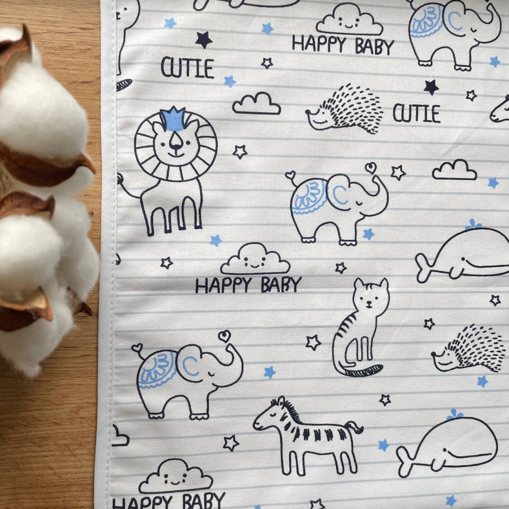 Непромокаемая пеленка Маленькая Соня 50*80 Animals голубая (115680)