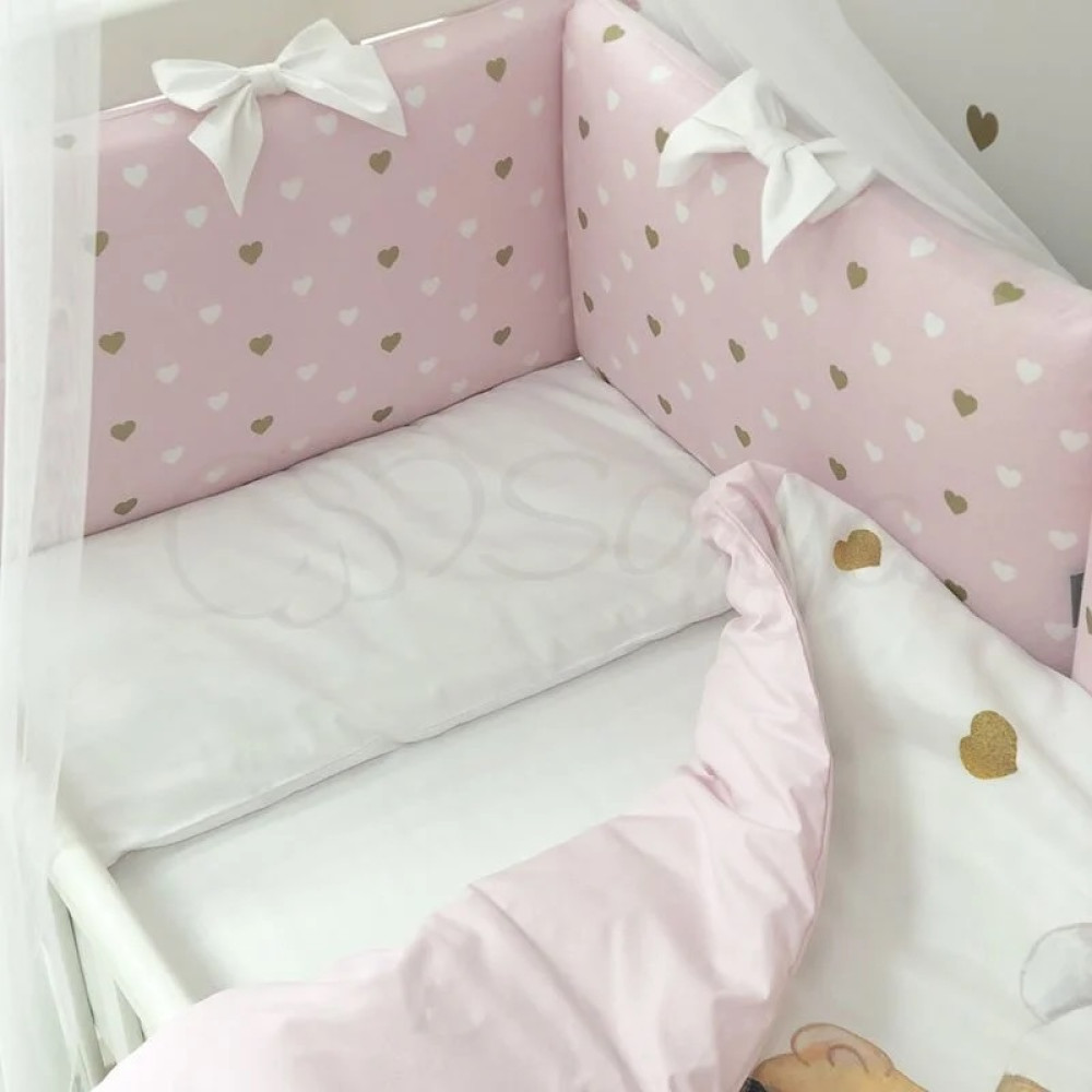 Постільний комплект Маленька Соня Happy Baby рожевий 6 предметів (025009)