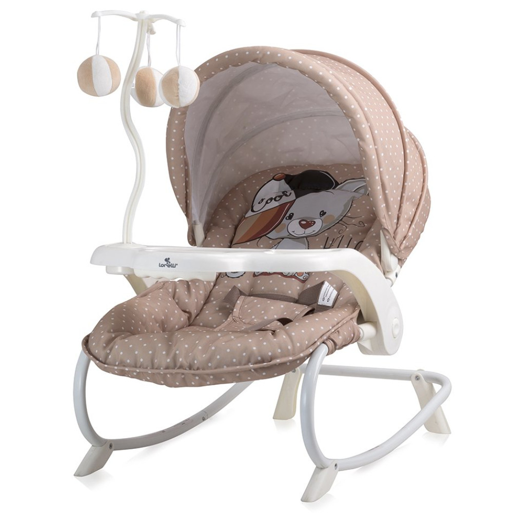Детский шезлонг-качалка Bertoni Dream Time beige cool cat