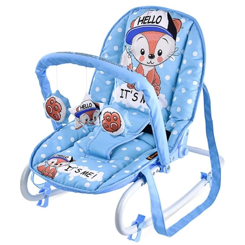 Дитячий шезлонг-гойдалка Bertoni Top Relax blue baby fox