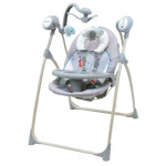 Детское кресло-качалка Baby Mix SW102RC мобиль и пульт Dino grey