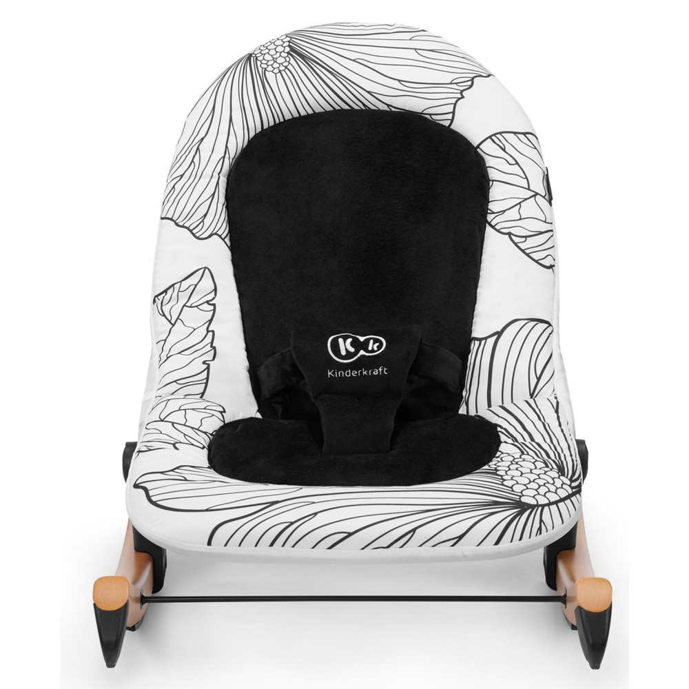 Шезлонг-качалка Kinderkraft Finio Black/White (KKBFINOBLK0000)