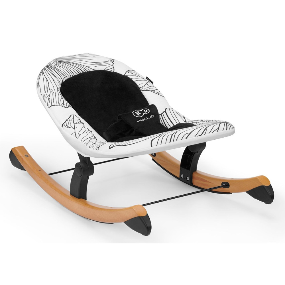 Шезлонг-качалка Kinderkraft Finio Black/White (KKBFINOBLK0000)