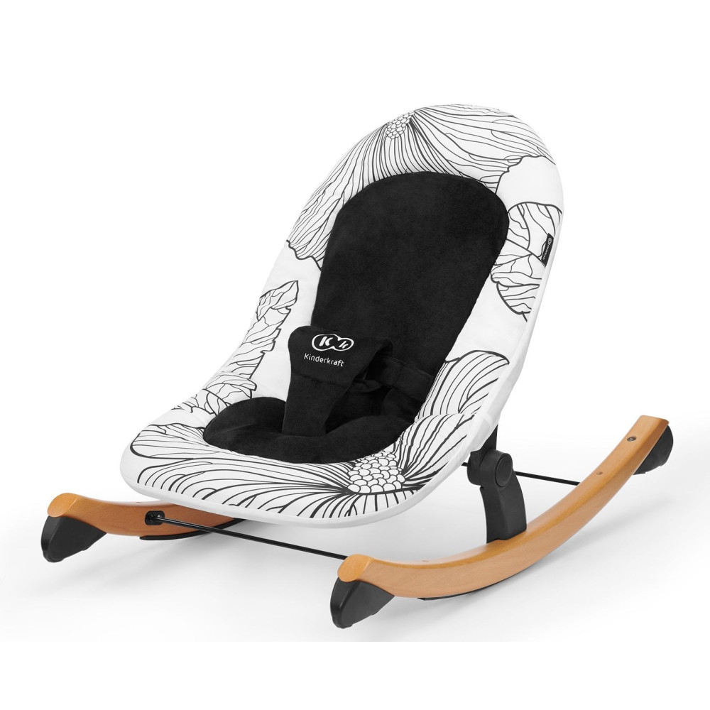 Шезлонг-качалка Kinderkraft Finio Black/White (KKBFINOBLK0000)