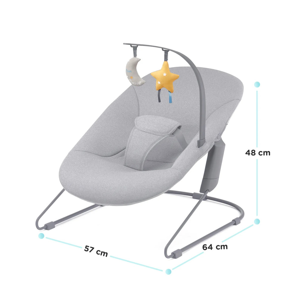 Kinderkraft Calmee - шезлонг-качалка • Grey (KBCALM00GRY0000)